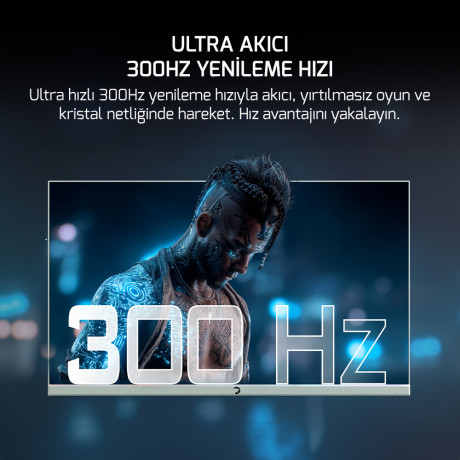 GAMEPOWER 27" RAPID V90 300Hz 0.5Ms Fast VA FHD Pivot RGB Beyaz Gaming Monitör (Sıfır Ölü Piksel Garantili) - Monitorler ürünleri tekmarshop.com'da